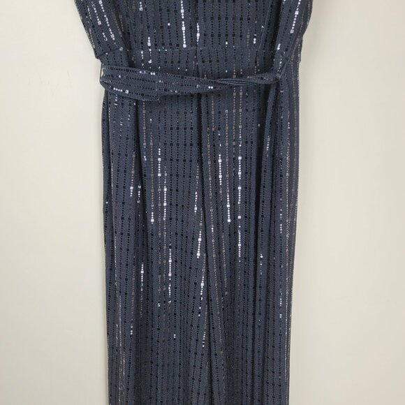 Donna Ricco Sequin Sleeveless Wide Leg Shimmer Jumpsuit - Picture 5 of 16